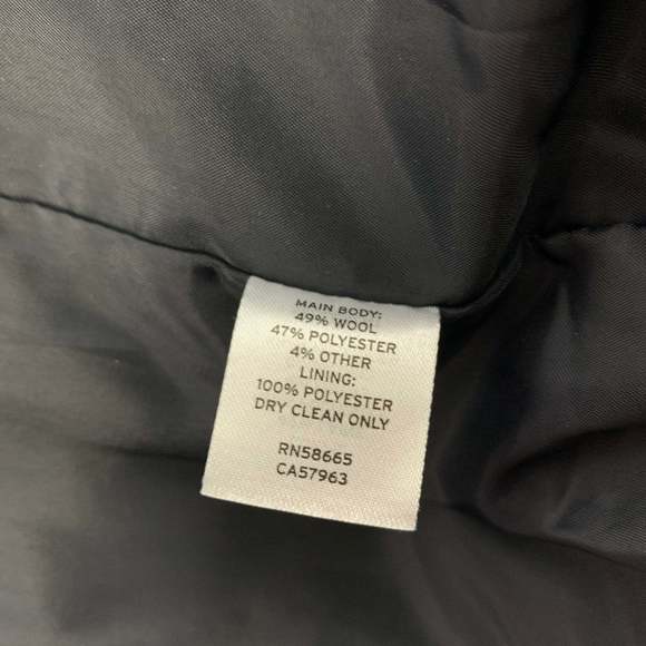 CALIBRATE Navy Grey Chalkstripe Wool Blend Snaps Jacket - Picture 5 of 6